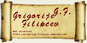 Grigorije Filipčev vizit kartica